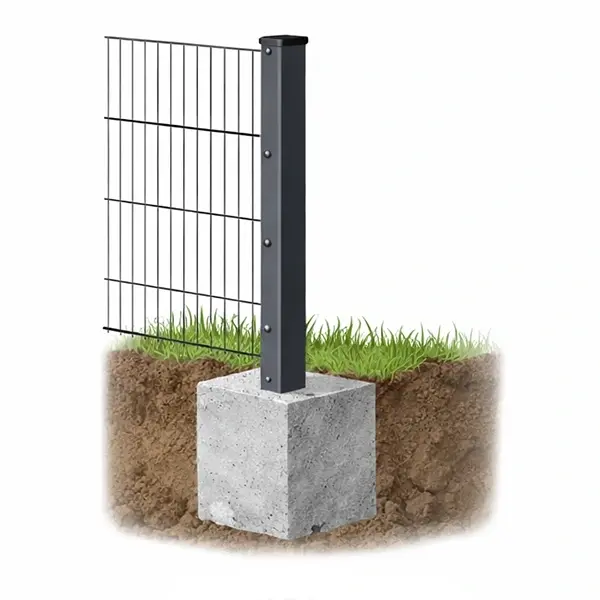 Befestigung: Betoniert